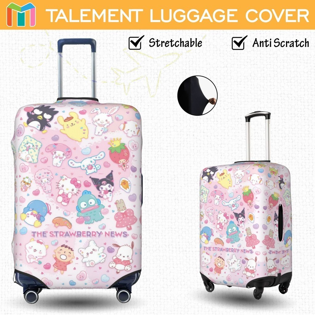 Sanrio ผ้าคลุมกระเป๋าเดินทาง ผ้าสแปนเด็กซ์ แบบยืดหยุ่น ยืดหยุ่น Luggage Cover 18-32 นิ้ว A30