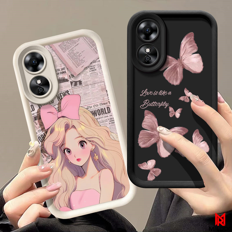 เคส OPPO A18 A38 A58 กรณีโทรศัพท์มือถือซิลิโคนนุ่มแฟชั่น LSTY