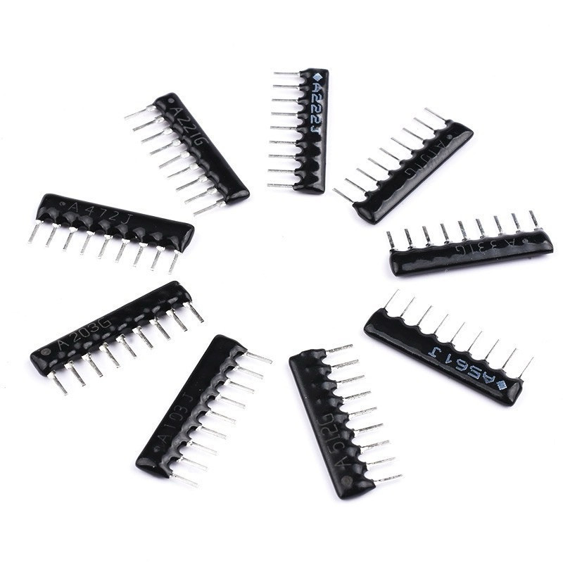 ตัวต้านทาน Rแพค 9P 9 พิน A103J/102G 104 1K2.2K4.7K5.1K10K 100 220 330Ω470 โอห์ม 560R