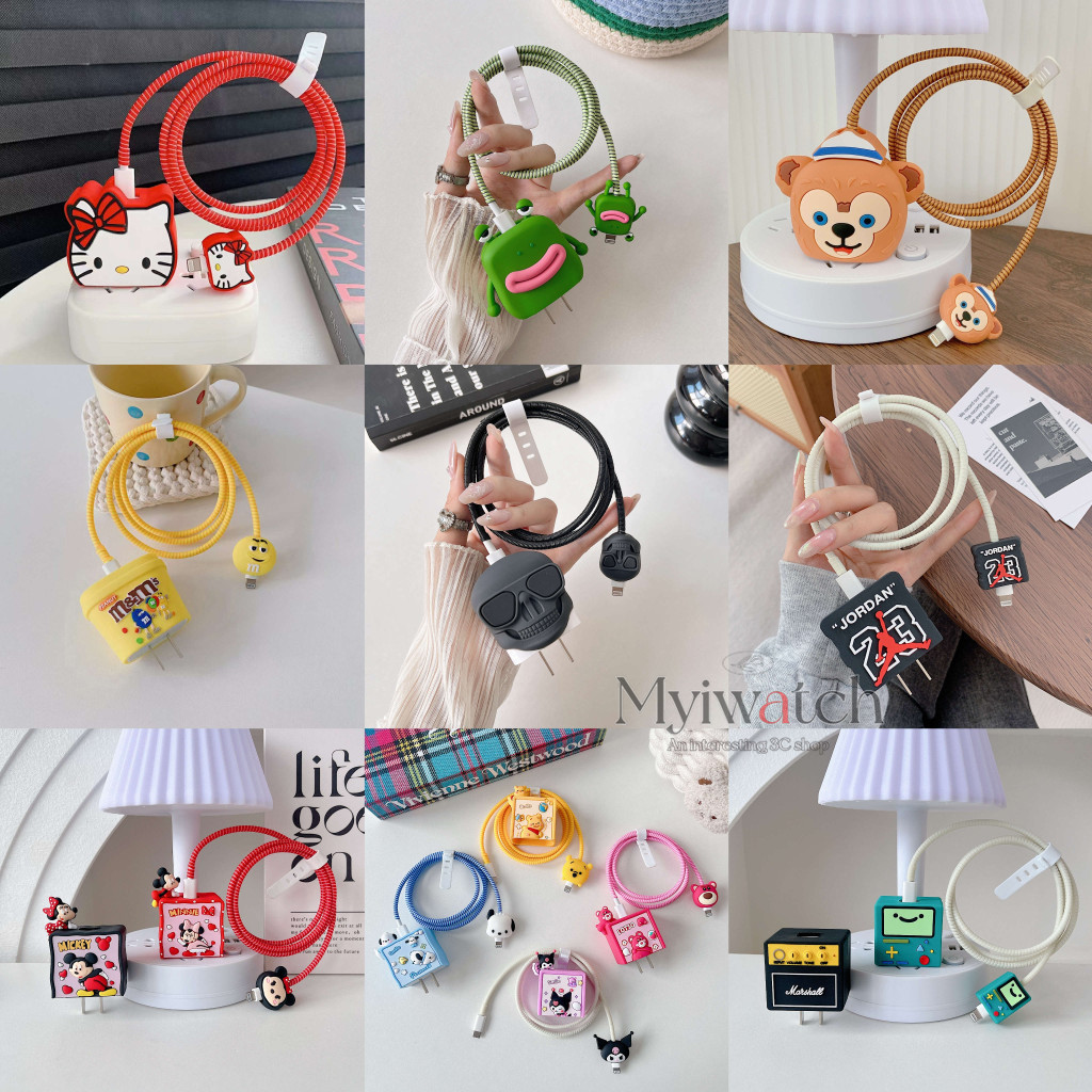 【50 สี】เคสซิลิโคน ลายการ์ตูนน่ารัก 3D สําหรับ iPhone 15 14 13 12 11 18W 20W
