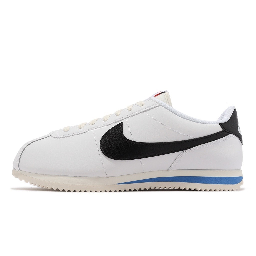 Nike Forrest Gump Cortez รองเท้าวิ่งจ๊อกกิ้งลําลอง แบบหนัง สีขาว ดํา ฟ้า สไตล์เรโทร สําหรับผู้ชาย [ACS] DM4044-100