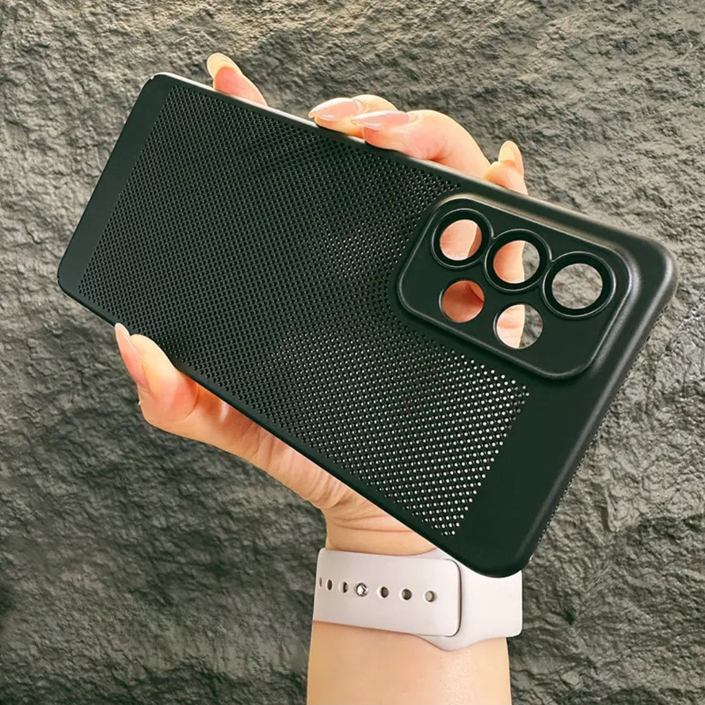 Cooling ความร ้ อนกระจายโทรศัพท ์ กรณีเลนส ์ แก ้ วป ้ องกันสําหรับ Samsung Galaxy A73 A53 A33 A32 A23 A52 4G 5G PC Slim ฝาครอบโทรศัพท ์ ธรรมดา