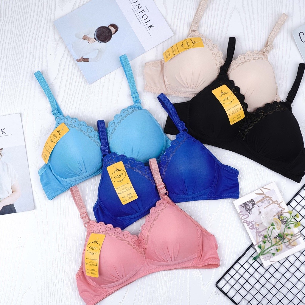IL- Womens BRA Premium Smooth Motif BRA / OIMIO Womens BRA ไม่มีลวดโฟมหนา คุณภาพระดับพรีเมียม นูน Lo
