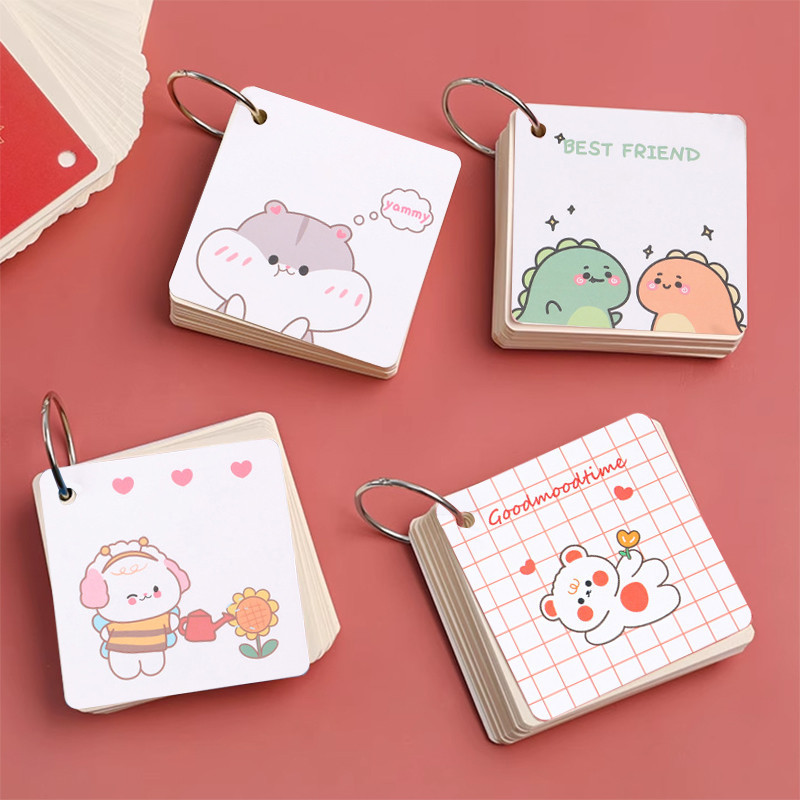Flash card สมุดจดศัพท์ พวงกุญแจ กระต่าย ไดโนเสาร์/เด็กน้อย จดคำศัพท์