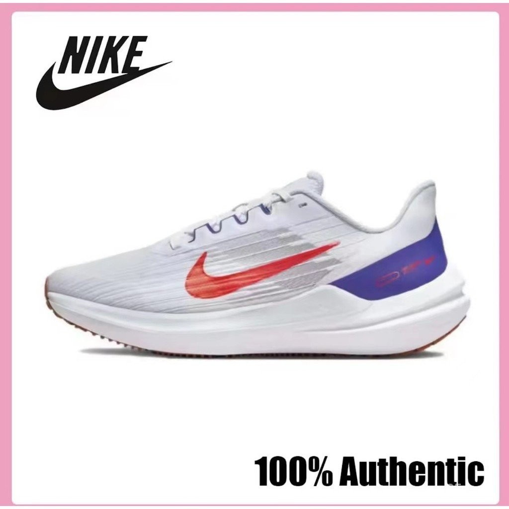 รองเท ้ าวิ ่ ง Nike ของแท ้ 100 % air winflo 9 สีเทา Concord