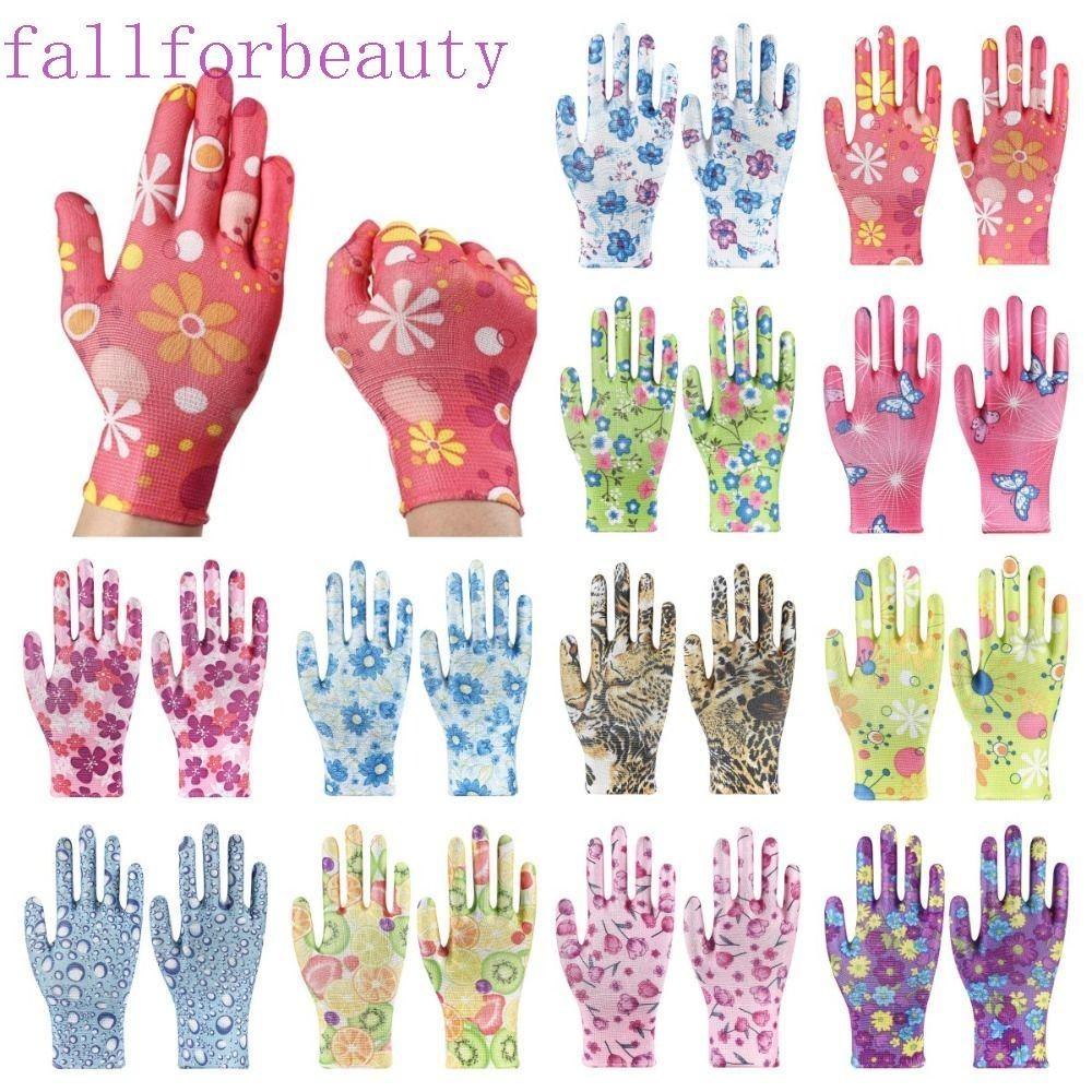 Fallforbeauty 1 คู ่ ถุงมือทําสวน , การป ้ องกันแรงงานบางปลูกถุงมือแรงงาน , Universal Anti-Fouling Breathable สวมใส ่ ผู ้ หญิงถุงมือทํางานในครัวเรือน