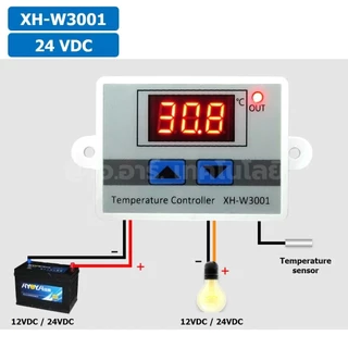 XH-W3001 12VDC/24VDC/220VAC เครื่องควบคุมอุณหภูมิ Digital Temperature Controller Thermostat Switch Probe