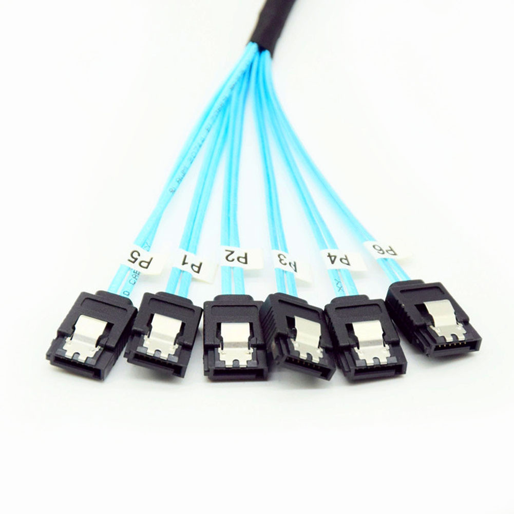 สายเคเบิลข้อมูล SATA III 6Gbps SAS สําหรับเซิร์ฟเวอร์ SATA 7 Pin เป็น SATA 7 Pin 