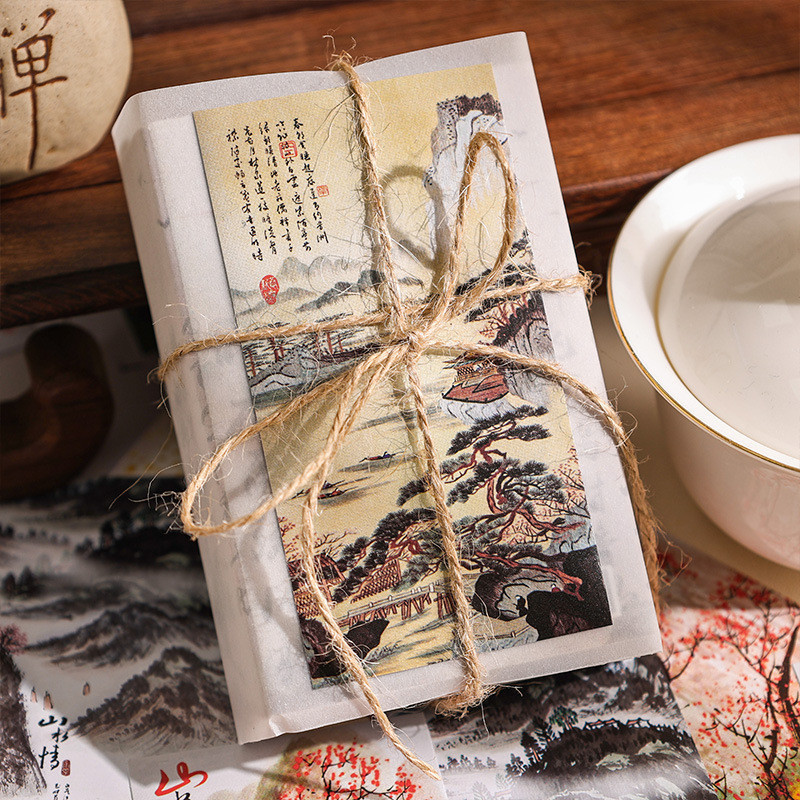20 ชิ้น/แพ็คสไตล์จีนโบราณสติกเกอร์ Vintage กาวกระดาษสติกเกอร์ Assortment Decor ซองจดหมายซีลสําหรับไดอารี่อัลบั้มสมุดภาพ DIY Craft ของขวัญเด็ก