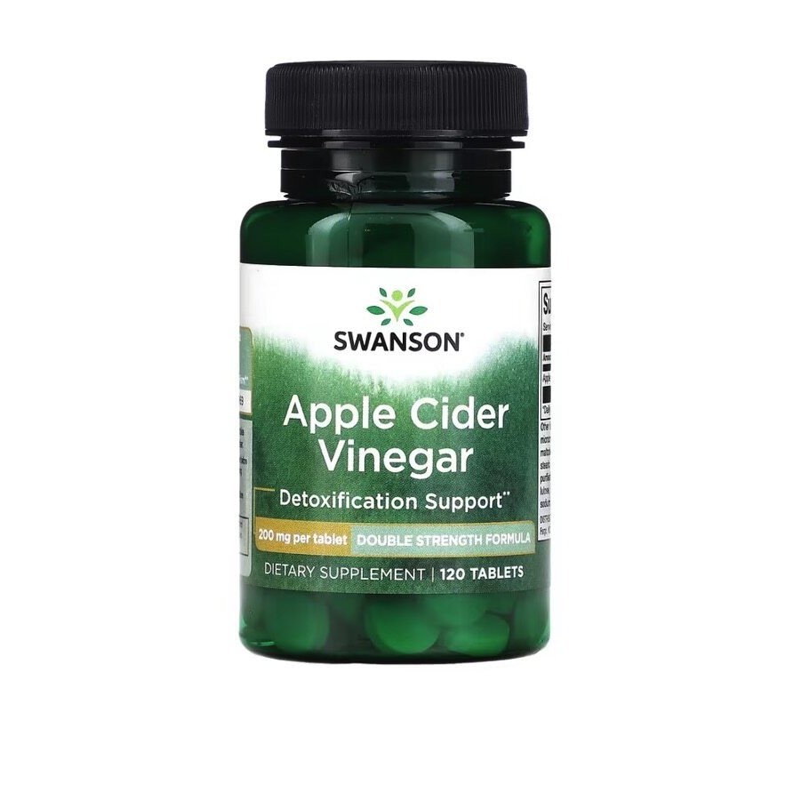 [  แอปเปิลไซเดอร์ ] Swanson, Apple Cider Vinegar (200 mg) x 120 เม็ด(Tablets)