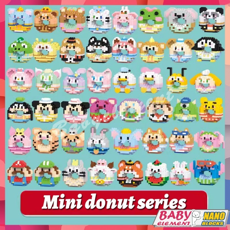 จัดส ่ งภายใน 24 ชม ใหม่ 2024 การ์ตูนแอนิเมชั่น Sanrio Disney Building Blocks SpongeBob Crab boss Kuromi SquarePants ตุ๊กตาน่ารักของเล่นเด็กของขวัญ