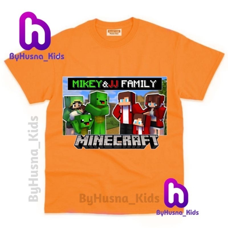 100-150cm Jj & MIKEY MAIZEN Minecraft Minecraf Minicraft Mine Craft เสื้อยืดเด็ก วัสดุพรีเมี่ยม