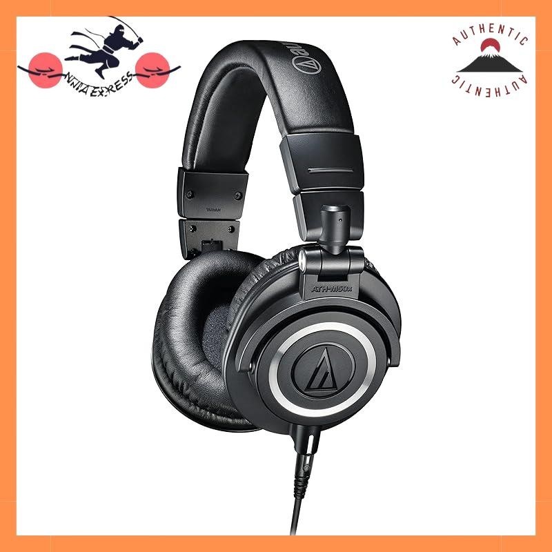 Audio-Technica ATH-M50x Professional Monitor Headphones Wired DTM Recording Mixing Mastering DJ Home Recording [Domestic Regular Article] Black