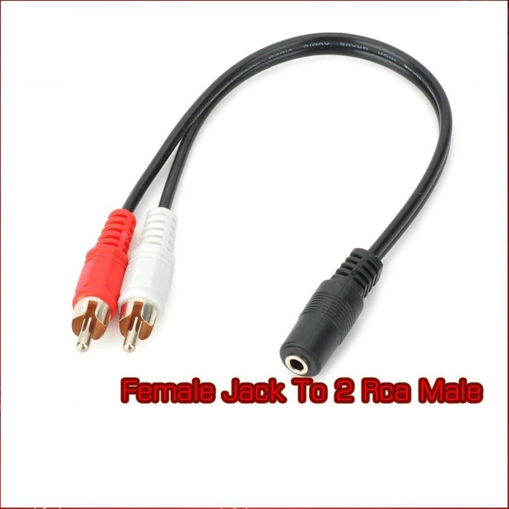 สาย 3.5mm Sterio ตัวเมีย  To 2 RCA ตัวผู้ 30 เซนติเมตร