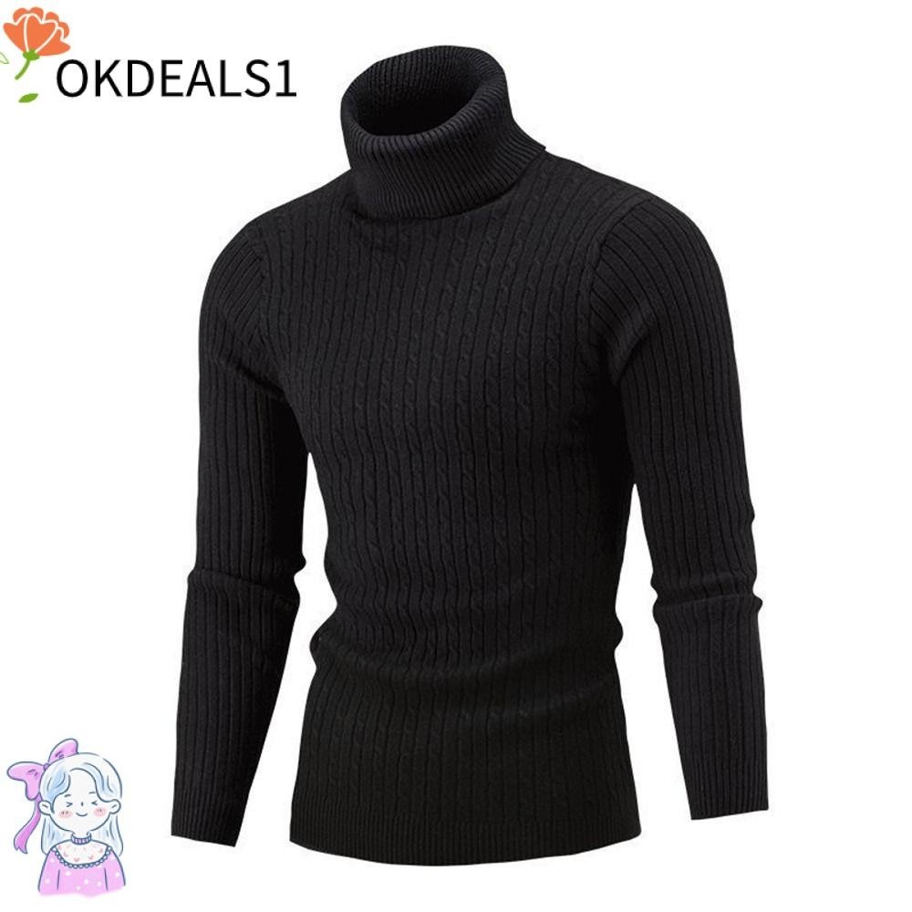 Dealshop เสื้อกันหนาว คอเต่า แขนยาว แฟชั่นฤดูหนาว สําหรับผู้ชาย