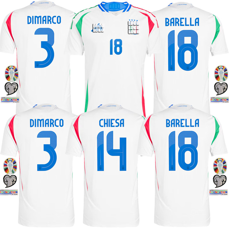 Italy เสื้อฟุตบอลทีมชาติอิตาลี ชุดเยือน ยูฟ่า ยูโร  Away UEFA Euro 2024/25 Jersey เสื้อฟุตบอลชาย