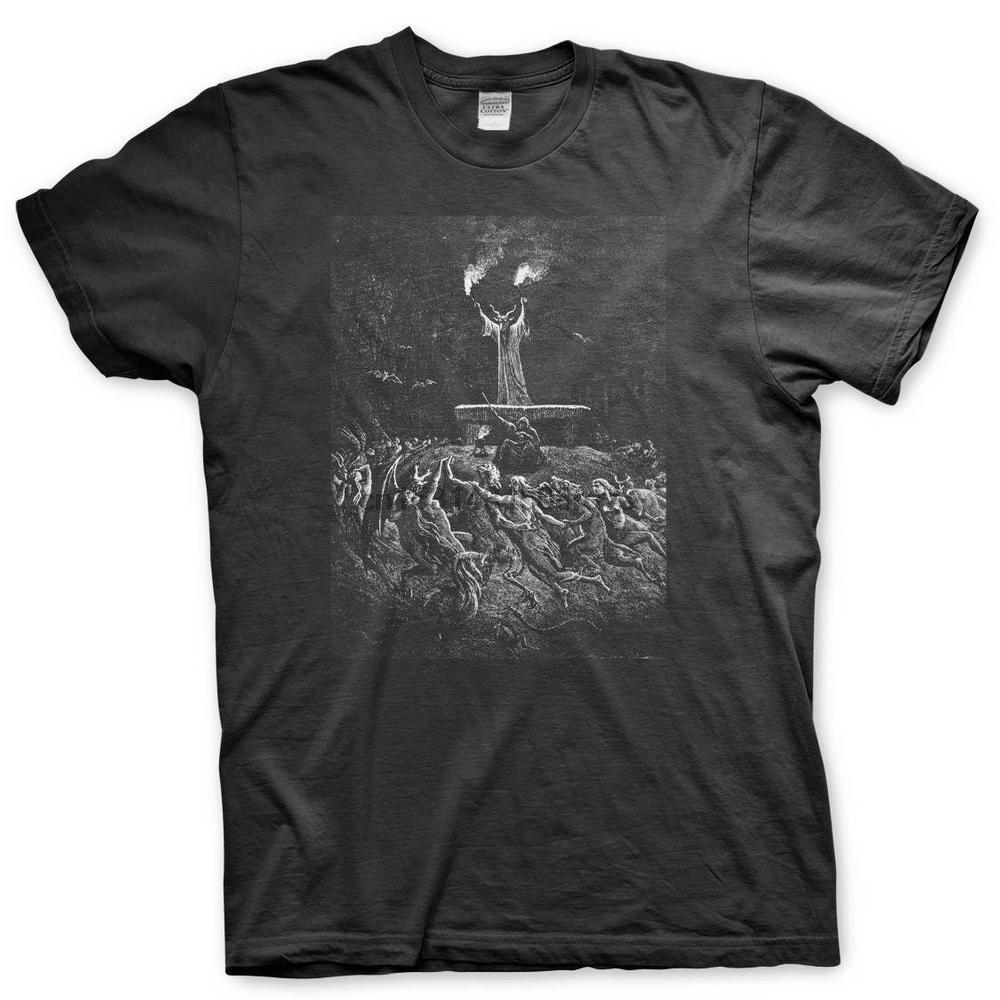 เสื้อยืดพิมพ์ลาย Witches Sabbath Gustave Dore Satan