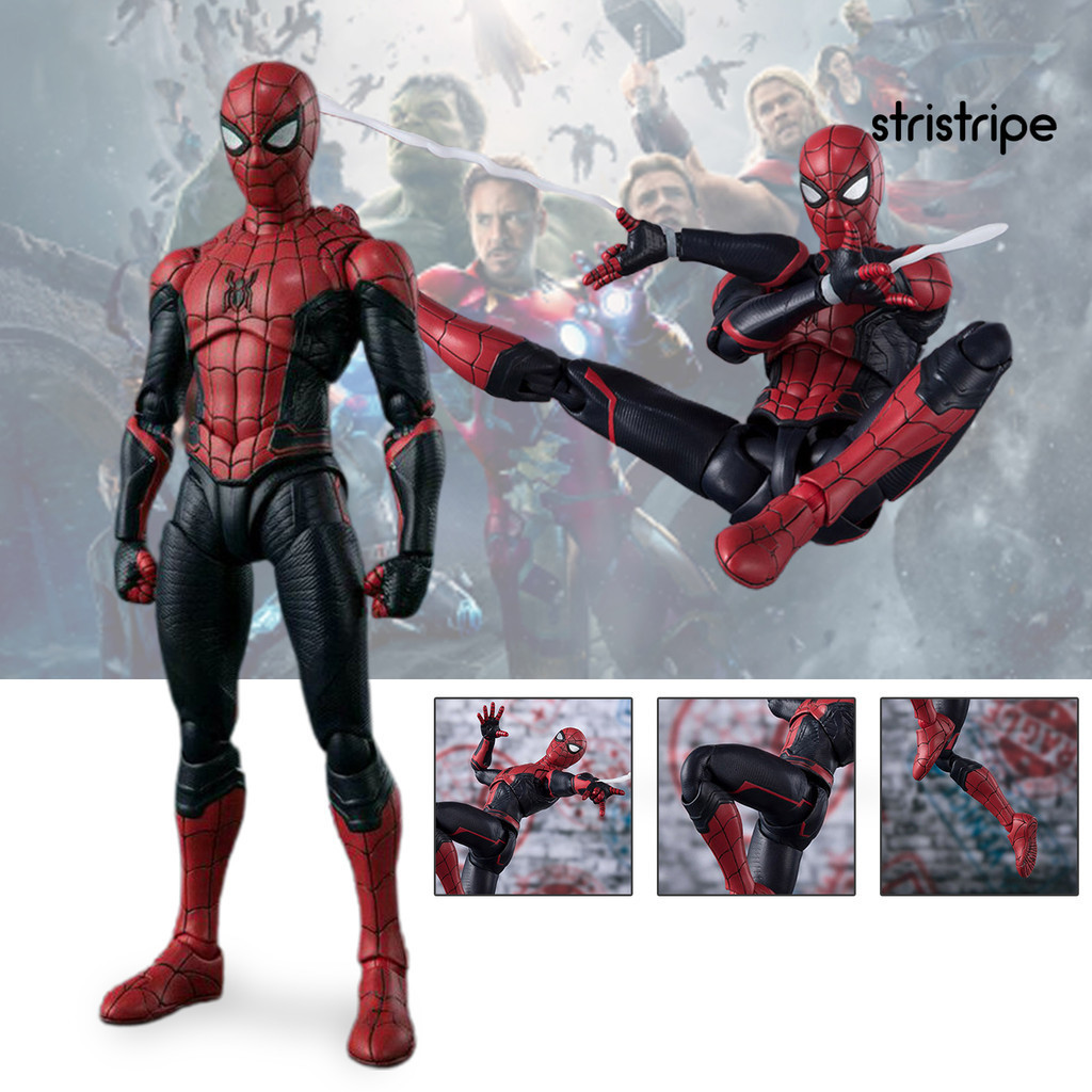 [STR ] Spider Men Figurine Lovely Movable Joints The Avengers Spider Men Model Figure สําหรับเด ็ ก