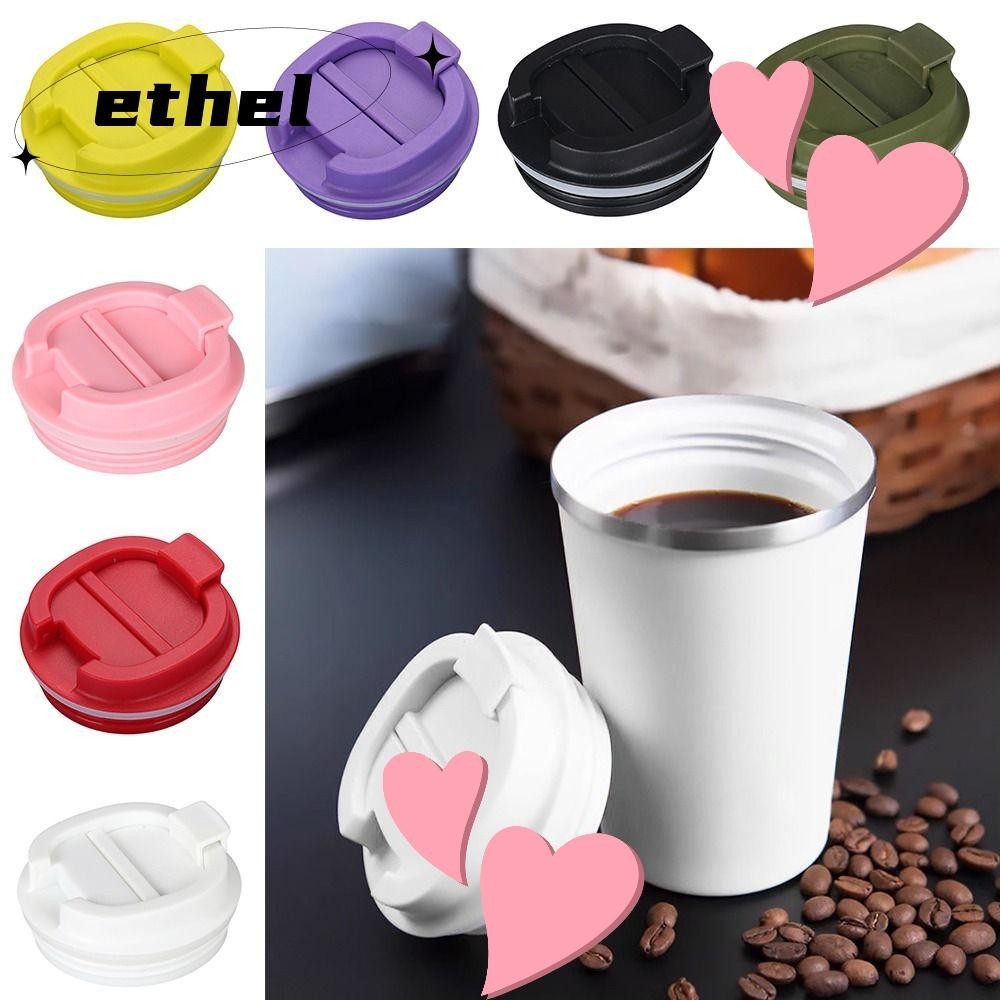 Ethel1 ฝาปิดถ ้ วยกาแฟ , ฝาครอบขวดน ้ ําทดแทนหลากสี , อุปกรณ ์ เสริมขวดฝาถ ้ วยพลาสติกแบบพกพาแบบใช ้ ซ ้ ําได ้