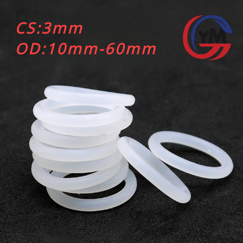 [ Ymh1]โอริง ORing O-ring ยางโอริง เกรดอาหาร ยางซิลิโคน เลือกขนาดได้ (OD 10 mm-60 mm. CS 3 mm.)