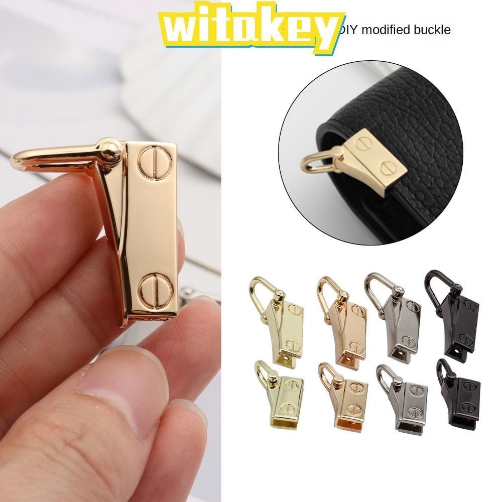 Witakey 1 คู่กระเป๋า Transformation ด้านข้างคลิป,โลหะ Punch-ฟรี DIY แขวนโซ่คลิปบนปุ่ม,ทนทานที่ถอดออกได้ไม่จางหายกระเป๋าเชื่อมต่อหัวเข็มขัด