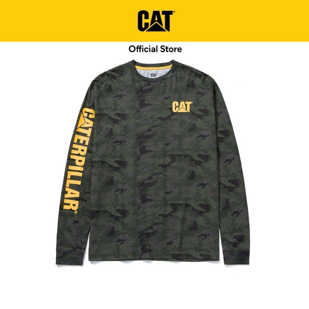 เสื้อยืดแขนยาวผู้ชาย Caterpillar - ลายพรางกลางคืน (1510034-11790)