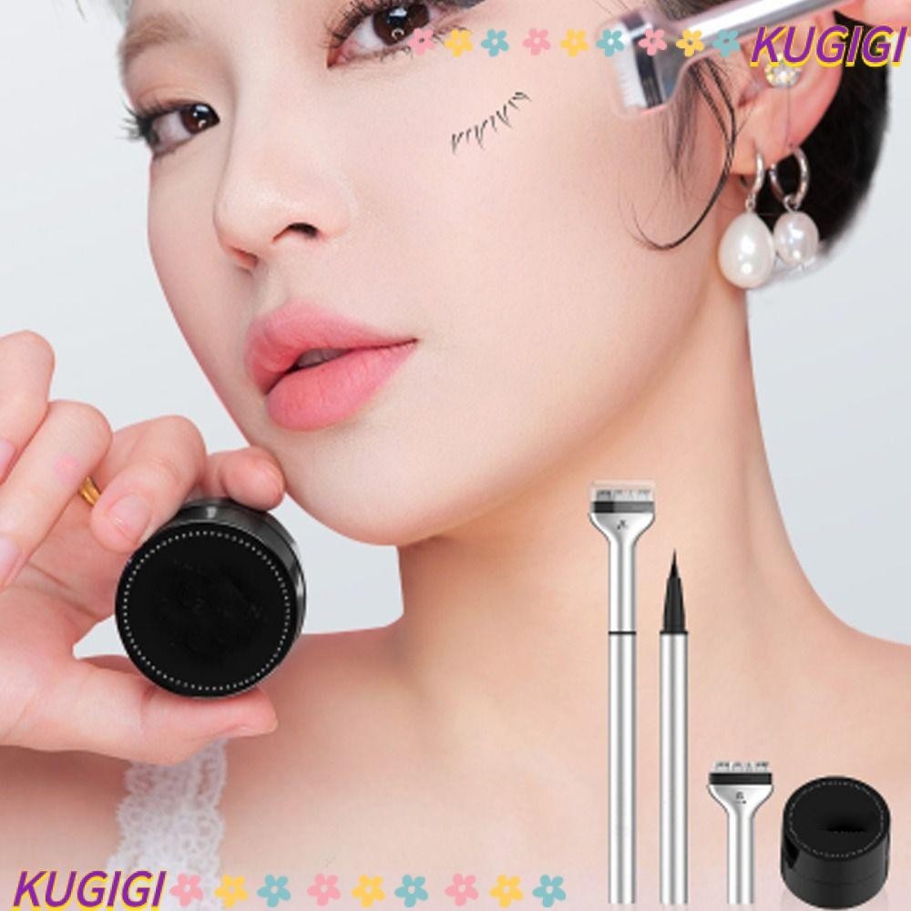 Kugigi ชุดแสตมป์ขนตาล่าง, แสตมป์ขนตาล่างแห้งเร็วกันน้ําพร้อมหมึก, ปลาย 0.01 มม. แบบพกพาใช้งานง่ายแสตมป์ขนตาซิลิโคน