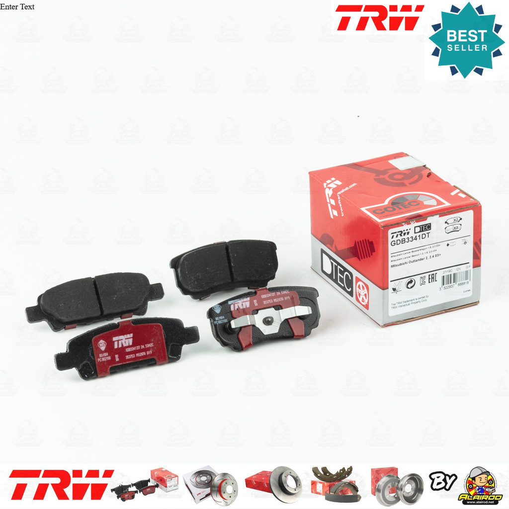TRW ตัว TOP DTEC ผ้าดิสเบรคหลัง ผ้าเบรคหลัง MITSUBISHI CEDIA , New Lancer ปี 2001-2009 GDB3341DT