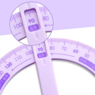 360° เรขาคณิตมุมเคลื ่ อนย ้ ายได ้ Protractor โรงเรียนสํานักงานการสอน Aid Protractor