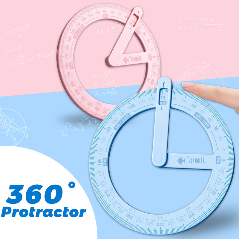 360° เคลื ่ อนย ้ ายได ้ มุมการสอน Aid Protractor นักเรียนครูเรขาคณิต Protractor มุมวาดเครื ่ องมือ