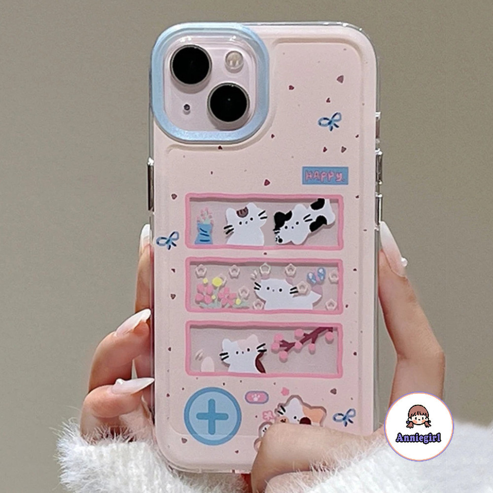 น่ารักการ์ตูนแมวเคสโทรศัพท์สําหรับ IPhone 11 15 14 Pro Max 12 13 Promax XR XS 7 8Plus Dirt ทนนุ่มโทรศัพท์ปกหลัง