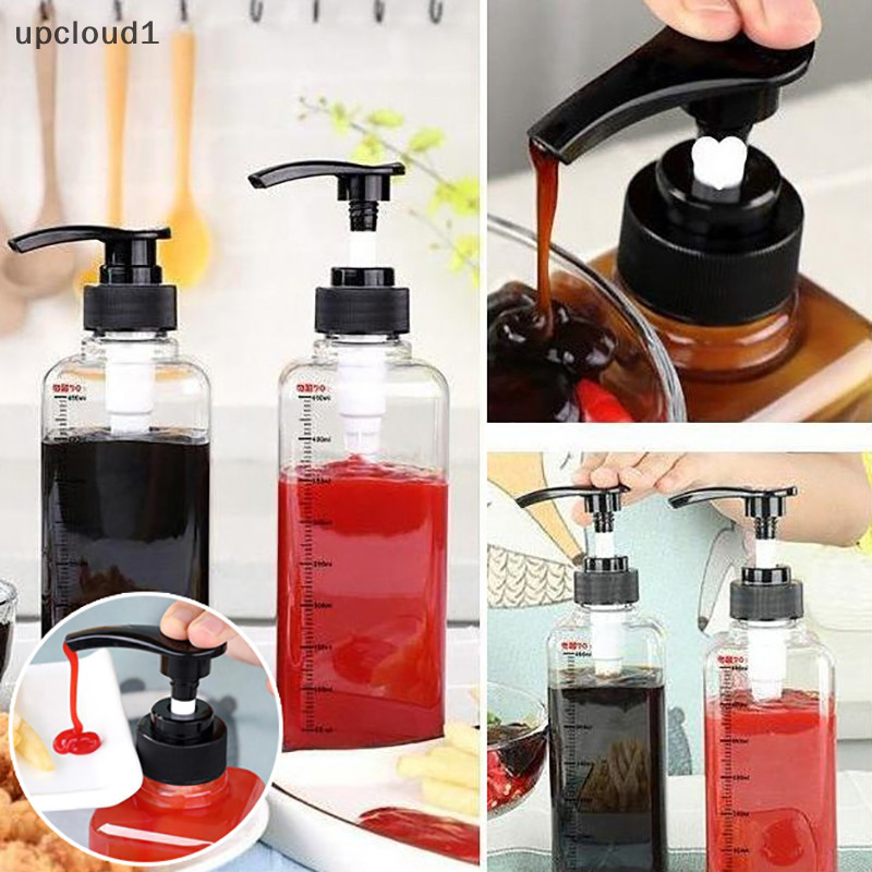 [upcloud1 ] Coffee Syrup Bee Drip Pump Dispenser Set with Scale Honey Jar Container Kitchen [TH ]
