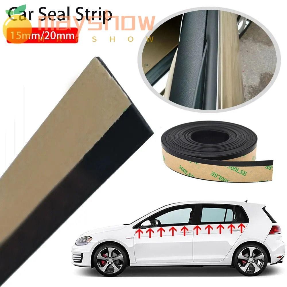 Mayshow 1 ชิ้นหน้าต่างขอบ Weatherstrip, Auto ด้านหน้าด้านหลังกระจกฉนวนกันเสียงแถบปิดผนึกรถยนต์, Universal ยาง 1 M/4 M 15 มม./20 มม.อุปกรณ์ตกแต่งภายใน Rain Visor Seal Strip