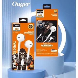 Ouger หูฟังหัวTypeC ทรงEarBuds มีไมค์ เสียงชัด คุยโทรศัพท์ได้ เล่นเกมได้