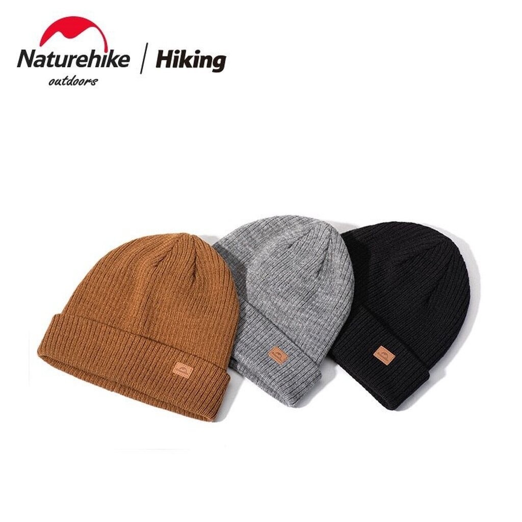 Naturehike NH21FS553 หมวกไหมพรมขนสัตว์ Wool Flanging Knit Hat