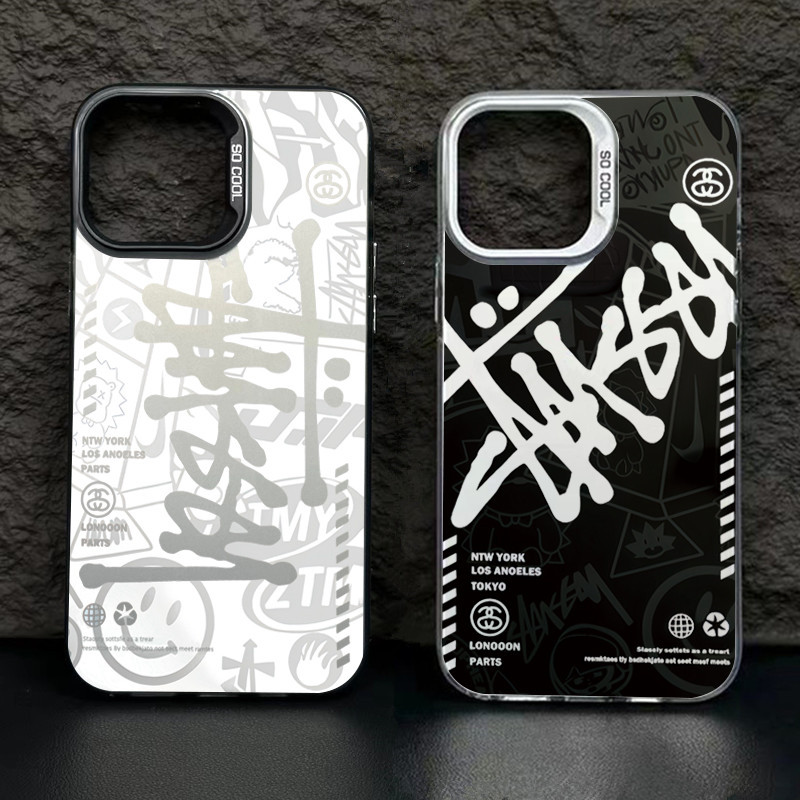 แบรนด์อินเทรนด์ Graffiti สําหรับ Xiaomi Redmi 13 12 13C หมายเหตุ 13 12 11 Pro Plus Turbo 3 12S 11S 10 Pro Poco C65 M6 Cool Tide ยี่ห้อหรูหรา IMD ชุบโลหะกันกระแทก Hard Cover
