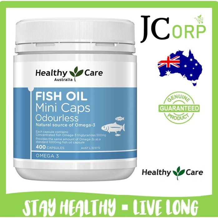 ส่งตรงจาก AUS Healthy Care Odorless Fish Oil 200 / 400 แคปซูลขนาดเล็ก