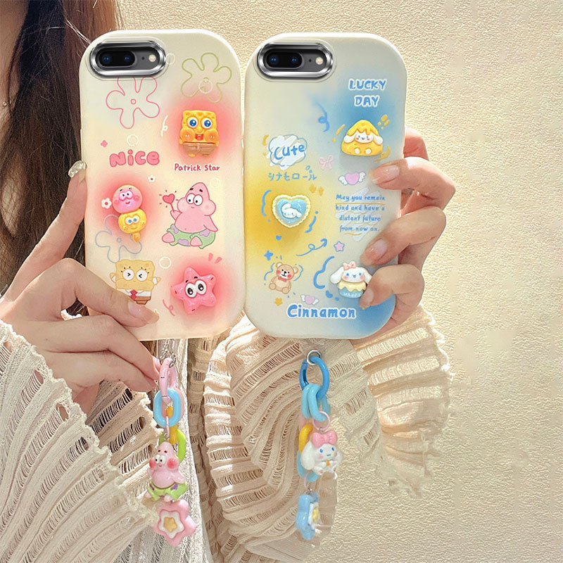 เคสโทรศัพท์เคลือบด้วยไฟฟ้าตุ๊กตา 3D สําหรับ iphone 7 plus กรณี iphone 8 plus กรณีน่ารัก