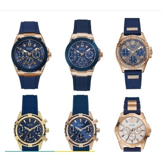 พร้อมสต็อก ！นาฬิกา Guess ของแท้ รุ่นสุดฮิตสีน้ำเงิน รับประกันร้าน W1094L2 W1049G2 W1053L7 W0562L2 W0