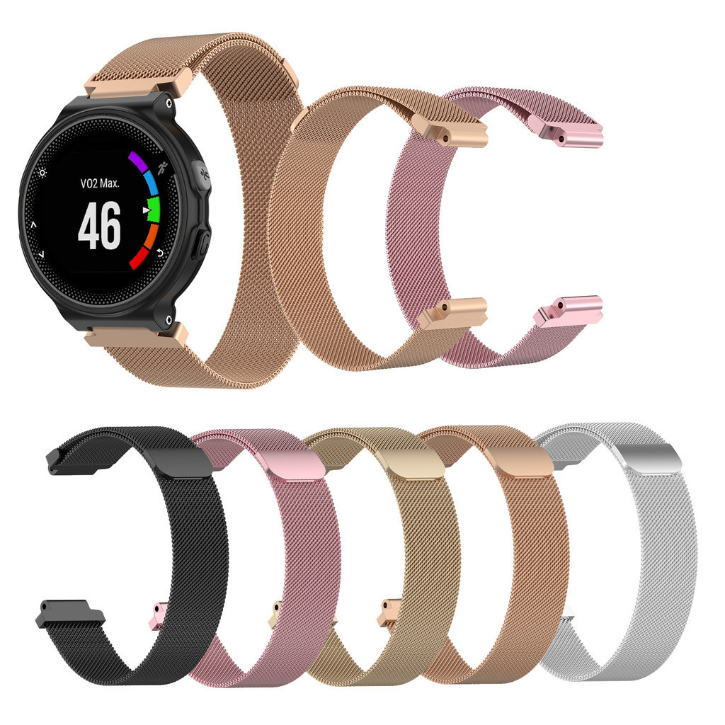 Milanese สําหรับ Garmin Forerunner 220 230 235 630 620 735 S20 S5 S6 แม ่ เหล ็ กสแตนเลสนาฬิกา