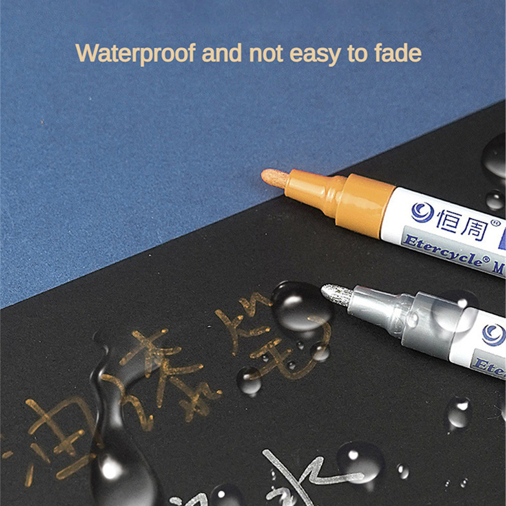 12 สีโลหะสี Pen,Waterproof Quick-drying น ้ ํามัน Marker Pen,Multifunction ยาง Pen,Tire Touch-up สีไม ่ จางหาย Marker ปากกา ราคา ถูกที่สุด ดีลบีเคเค แกลเลอรีภาพที่ 5
