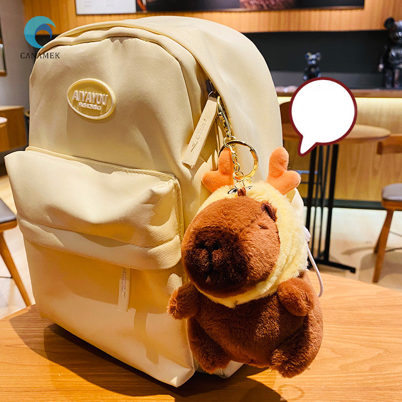 Canamek Capybara ตุ๊กตาพวงกุญแจจําลอง Capibara อะนิเมะ Fluffy ของเล่น Kawaii ตุ๊กตาน่ารักตุ๊กตาของเล่นใหม่