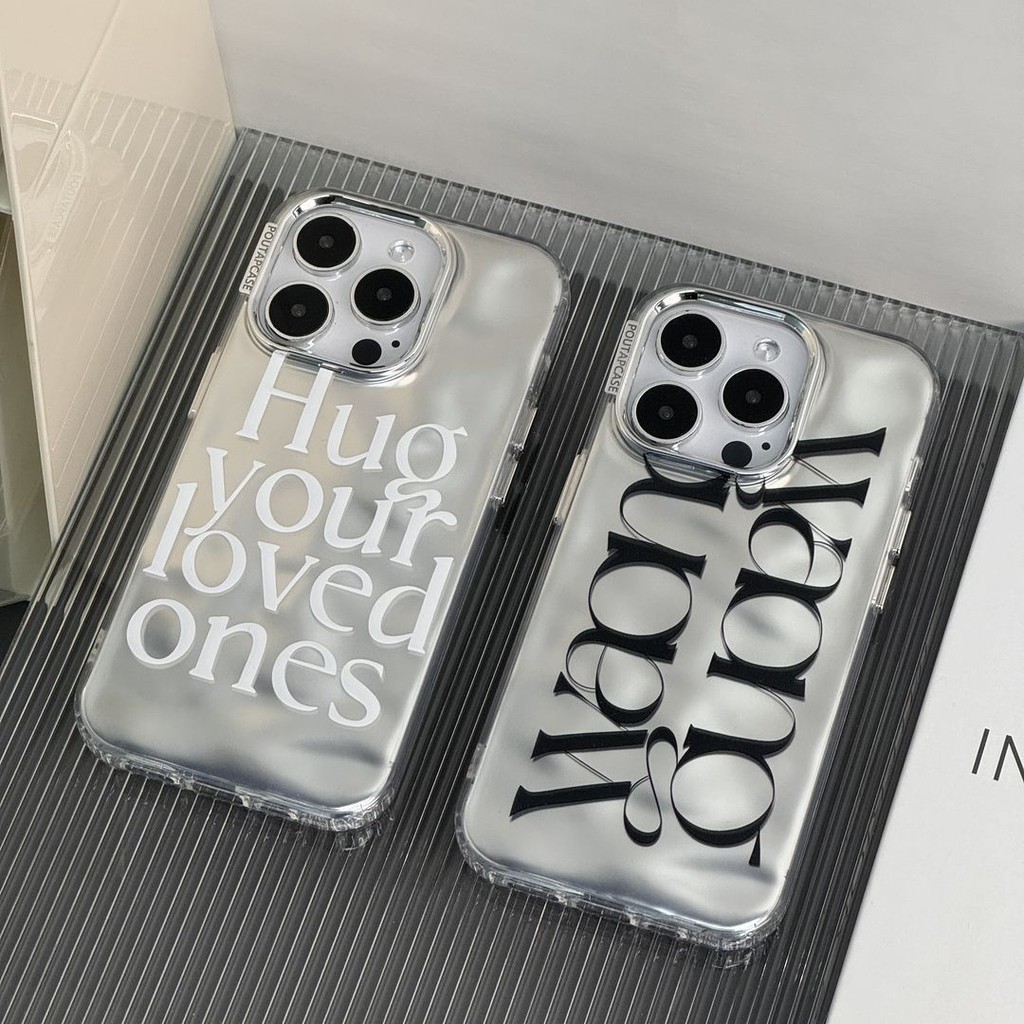 เคสไอโฟน 15/14/13/12/11 Pro max trendy Letter ความรู้สึกสามมิติ Compatible Case iPhone 11,12,13,14,15,16,11PM,12PM,13PM,14PM,15PM,16PM,16Plus,X/Xs, XR,7 +,8Plus