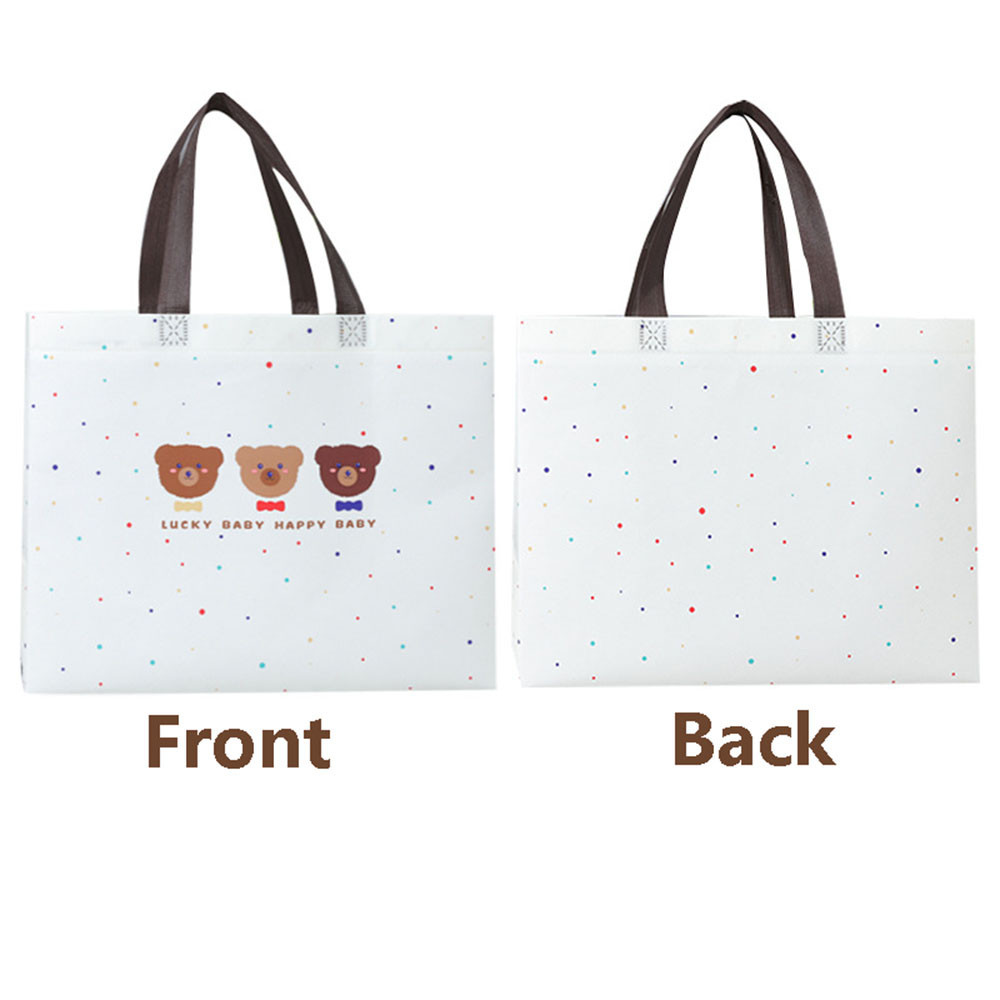 Eco Bag Grocery Takeaway กระเป๋าช้อปปิ้งไม่ทอฟิล์มพับเคลือบนํามาใช้ใหม่การ์ตูนน่ารัก