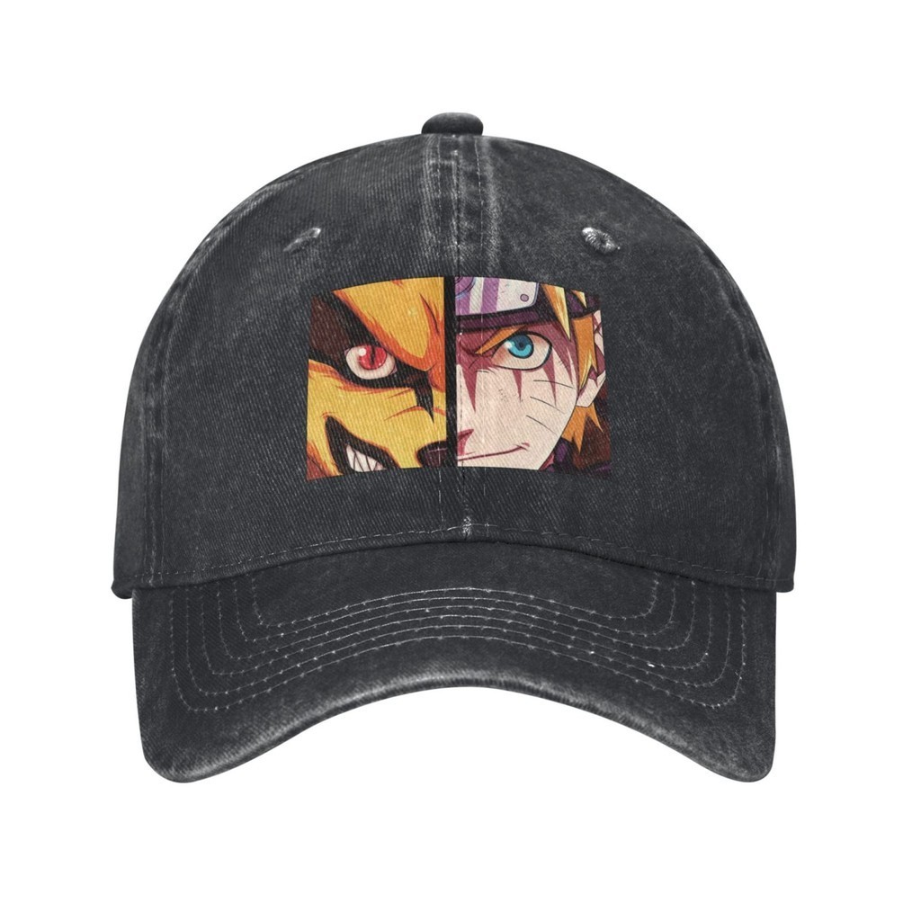 อะนิเมะญี่ปุ่น Naruto Kurama Face ออกแบบที่กําหนดเองหมวกคาวบอยแบบปรับได้