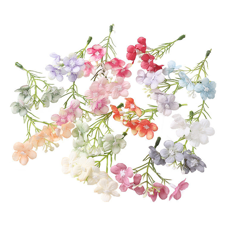 1pc ดอกไม ้ ไฮเดรนเยียประดิษฐ ์ Babysbreath Cole ดอกไม ้ ดอกไม ้ ปลอมสําหรับตกแต ่ งบ ้ านงานแต ่ งงานตกแต ่ ง