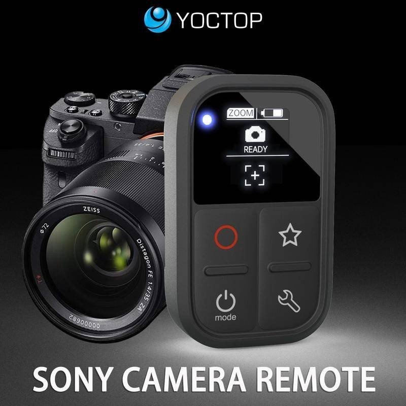 รีโมทคอนโทรลสําหรับกล้อง SONY พร้อมหน้าจอ OLED เข้ากันได้กับ SONY RMT-P1 ZV1 A7M4 6700 A7C Canon