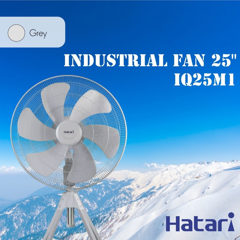 GlobalHouse HATARI พัดลมอุตสาหกรรมสี่ขา 25 นิ้ว IQ25M1 สีเทา สินค้าของแท้คุณภาพดี