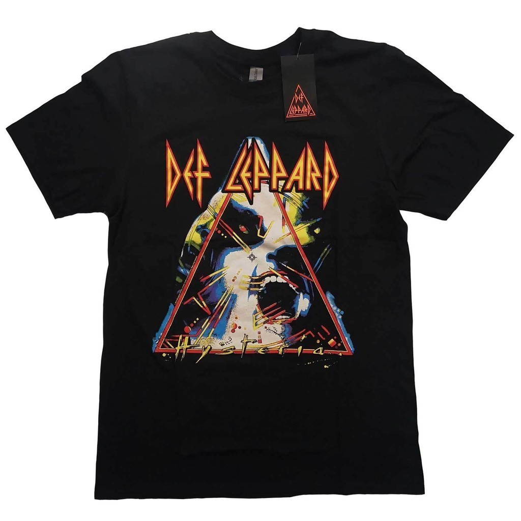 ** ได้รับอนุญาตเสื้อยืด Def Leppard Hysteria **