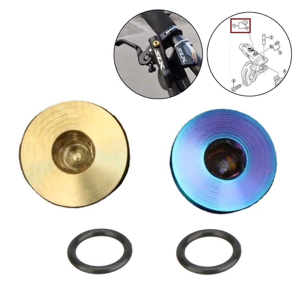 M5 ไทเทเนียมจักรยานไฮดรอลิกเบรคสกรูสําหรับ Shimano XT/SLX/Zee/ Deore/LX Bleed สกรู Bolt O-Ring อะไหล่ 8.85 มม./10 มม.